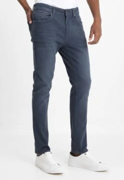 Pier One Coloured Baron - Jeans Slim Fit - Dark Blue