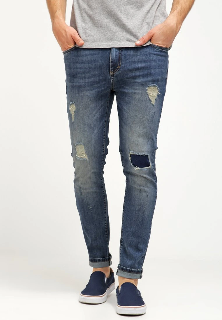 Pier One Jeans Slim Fit - Destroyed Denim 3 Pier One Jeans Slim Fit - Destroyed Denim