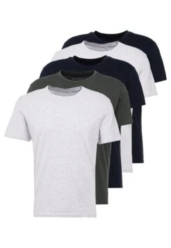 Pier One 5 Pack - T-Shirts - Dark Blue/Grey/Khaki 16 Pier One 5 Pack - T-Shirts - Dark Blue/Grey/Khaki -Pier One 325cf046ffc64432affa66ab60fd39f6