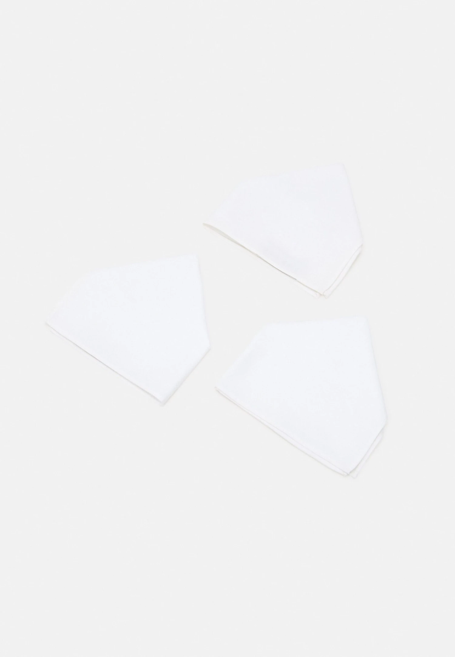Pier One Cotton 3 Pack - Lommetørkle - White 3 Pier One Cotton 3 Pack - Lommetørkle - White