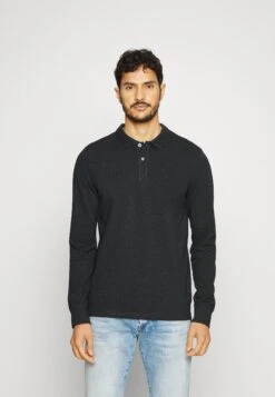 Pier One Long Sleeve 2 Pack- Poloskjorter - Dark Grey/Khaki -Pier One 61c36d2fe9404d06a651873e3825e3f3