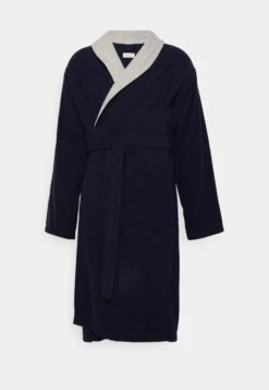 Pier One Shawl Towel Bathrobe - Badekåpe -Dark Blue -Pier One 67f610d064e84b5daaa9a12f82d45b4b
