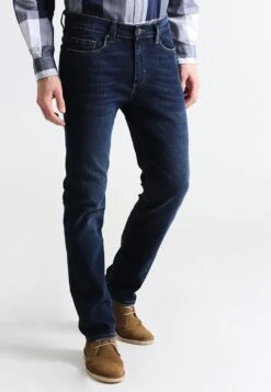 Pier One Basic - Jeans Straight Leg - Dark Blue Denim