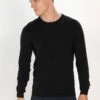 Pier One Basic Crewneck - Strikkegenser - Black -Pier One af19890ce8a74478ac96cd01413cb907