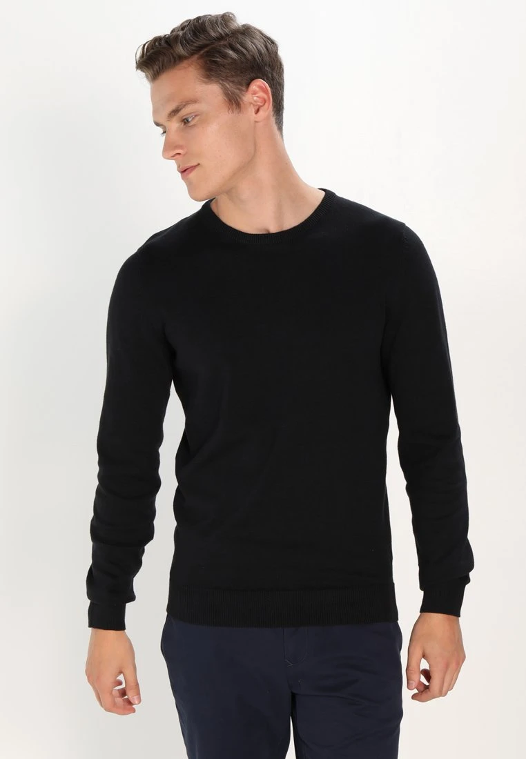 Pier One Basic Crewneck - Strikkegenser - Black 3 Pier One Basic Crewneck - Strikkegenser - Black