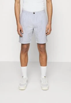 Pier One Pleated Seersucker Short - Shorts - Blue