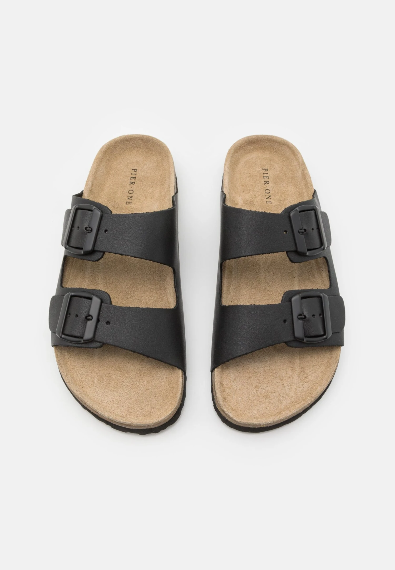 Pier One Leather Unisex - Sandaler - Black 6 Pier One Leather Unisex - Sandaler - Black - Bilde 4