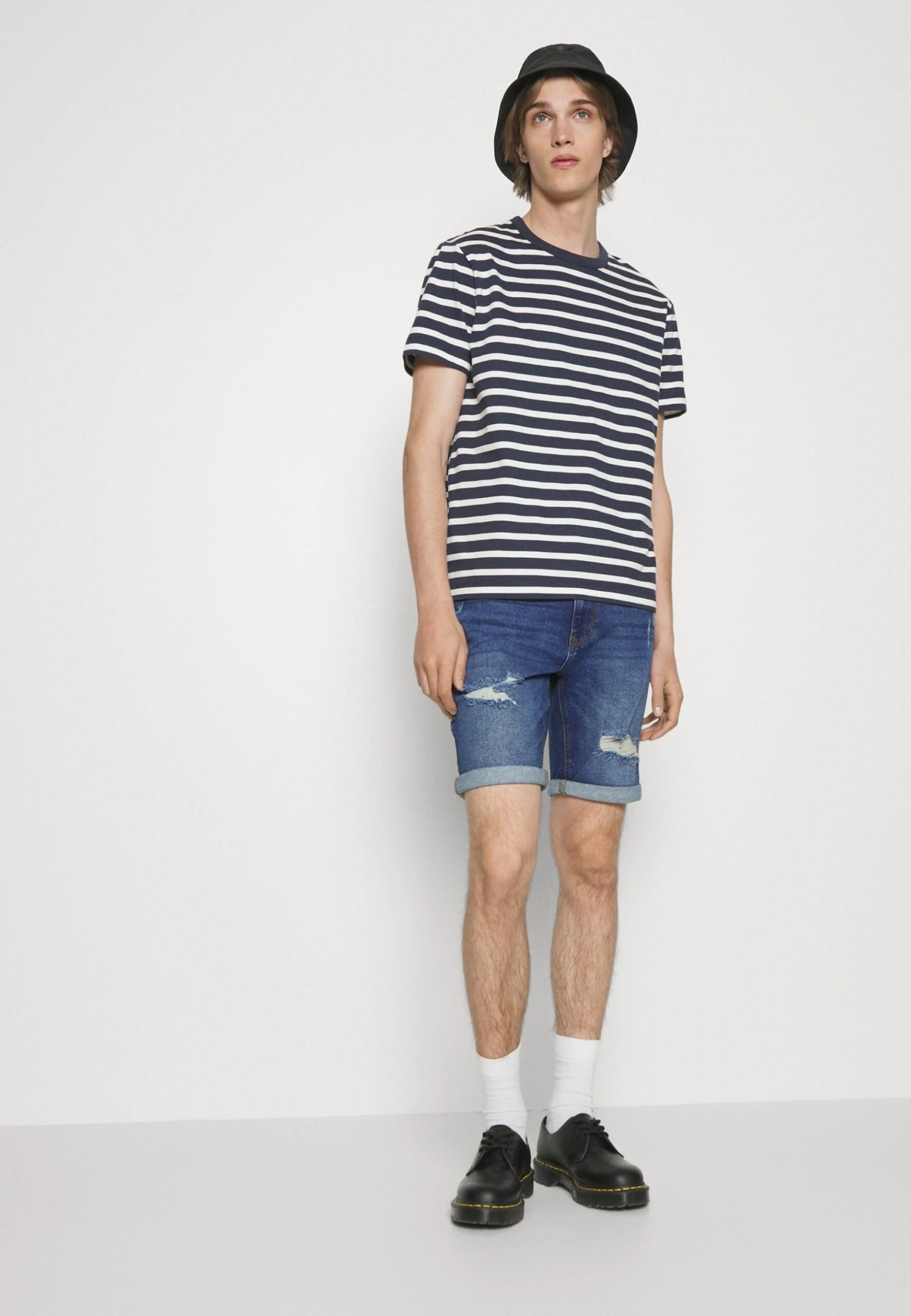 Pier One Jeansshorts - Dark Blue Denim 6 Pier One Jeansshorts - Dark Blue Denim - Bilde 4