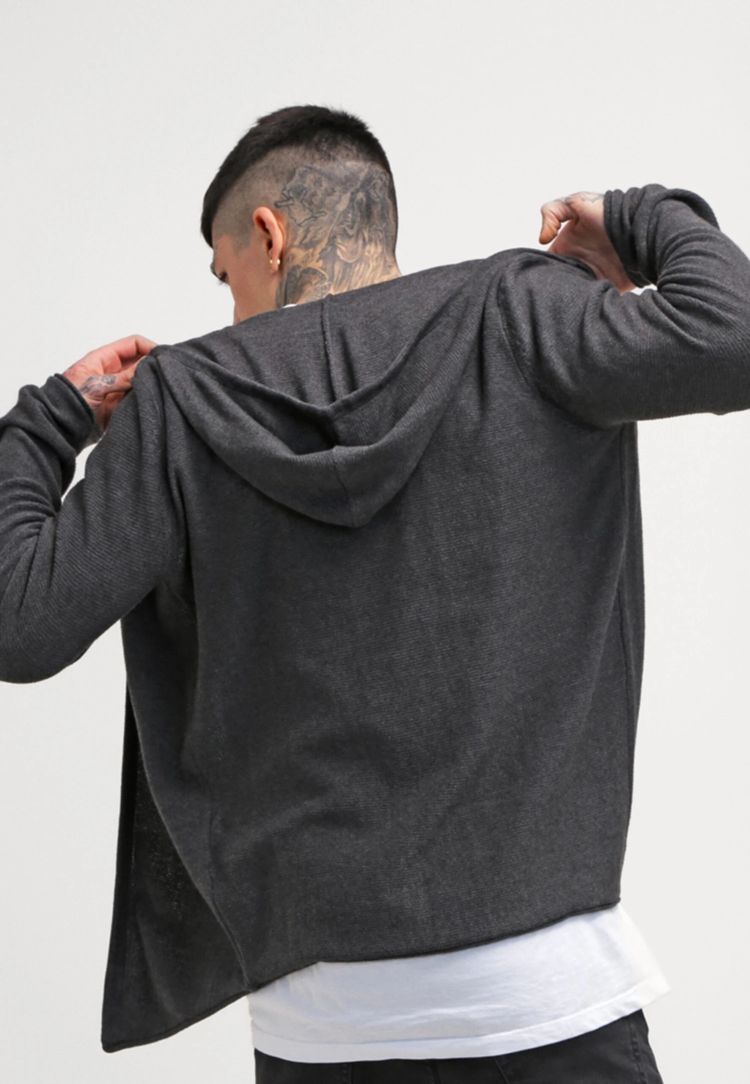 Pier One Cardigan - Mottled Dark Grey 5 Pier One Cardigan - Mottled Dark Grey - Bilde 3