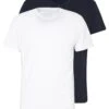 Pier One 2 Pack - T-Shirts - White/Dark Blue 2 Pier One 2 Pack - T-Shirts - White/Dark Blue -Pier One c317d65fe9bd4dd2b5dfb2c9aa92192f