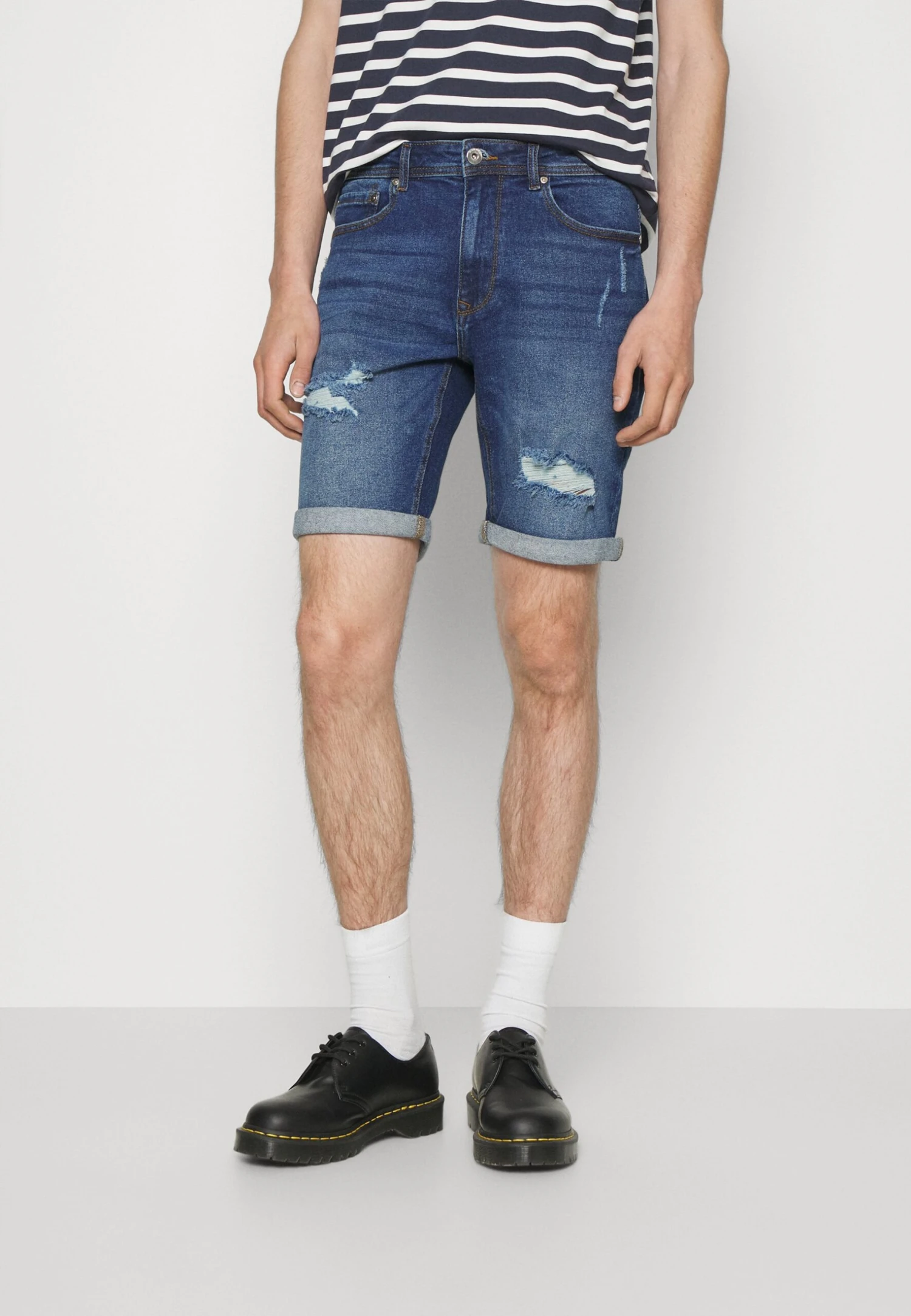 Pier One Jeansshorts - Dark Blue Denim 3 Pier One Jeansshorts - Dark Blue Denim