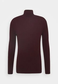 Pier One Muscle Fit Turtle - Strikkegenser - Mottled Bordeaux -Pier One d6bb26cd2a7941d69a2388e64193126d