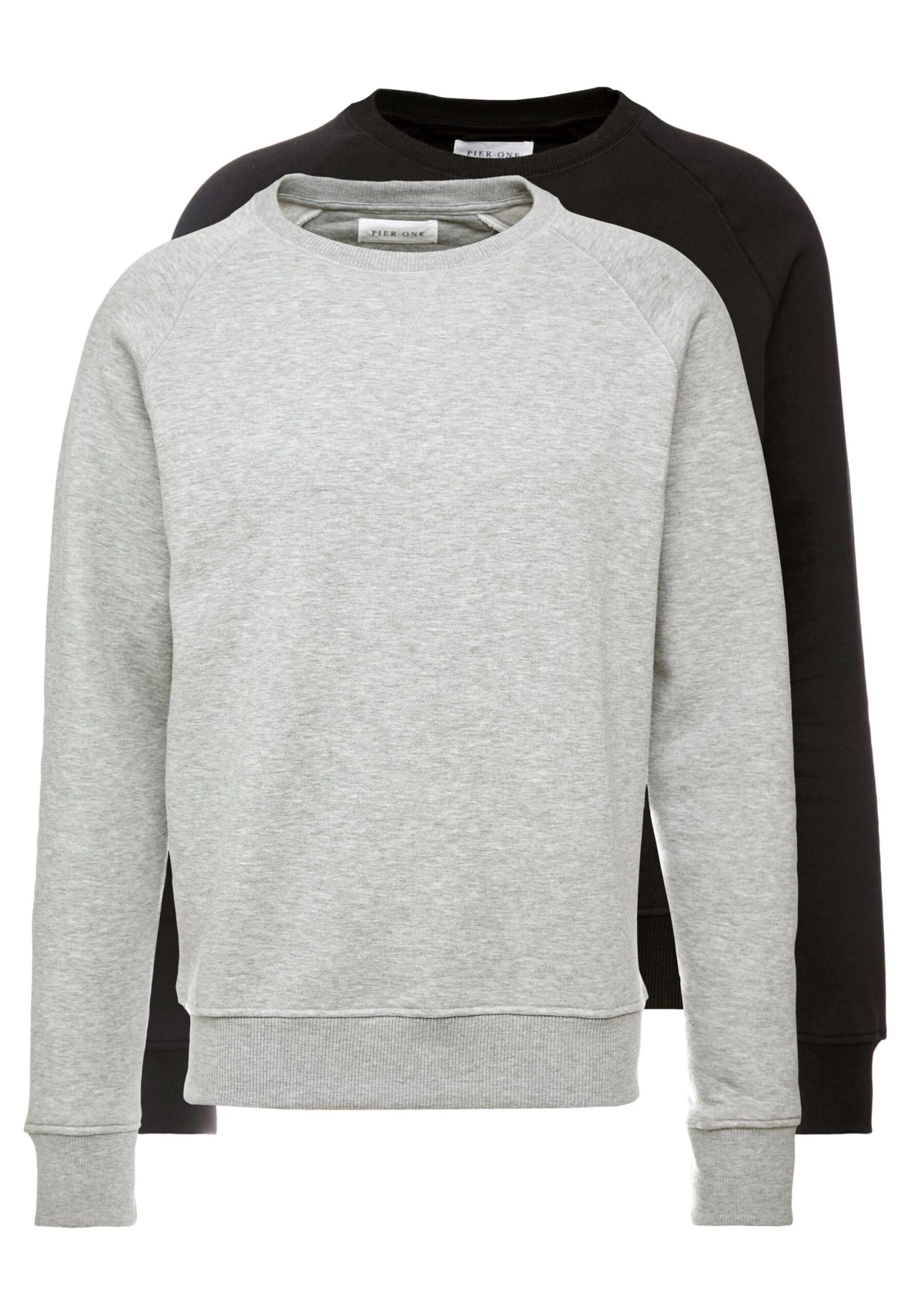 Pier One 2 Pack - Sweatshirt - Mottled Light Grey/Black 7 Pier One 2 Pack - Sweatshirt - Mottled Light Grey/Black - Bilde 5