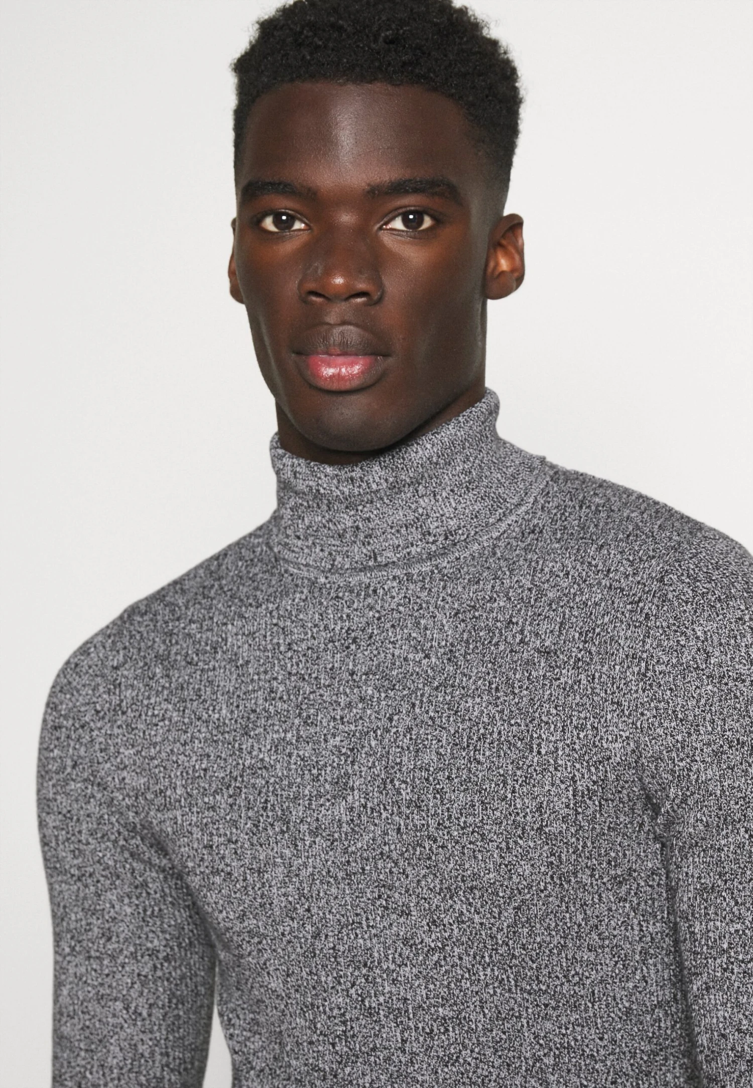 Pier One Muscle Fit Turtle - Strikkegenser - Mottled Grey 6 Pier One Muscle Fit Turtle - Strikkegenser - Mottled Grey - Bilde 4