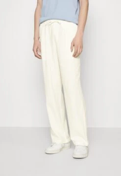 Pier One Drawcord Trousers Linen Blend - Bukse - White